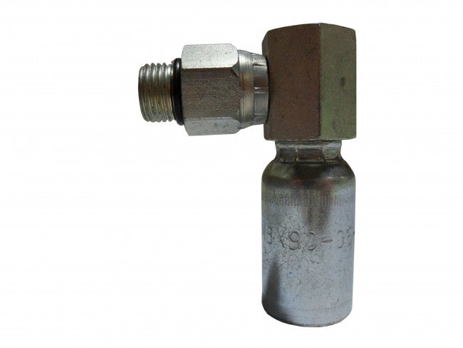1/4" Hose x #4 O-Ring Boss Male 90 Swivel
