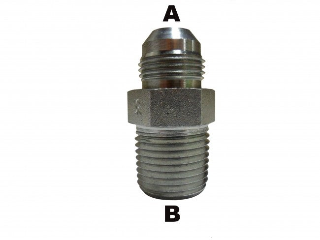 #12 Male JIC to 3/4" Male Pipe Nipple