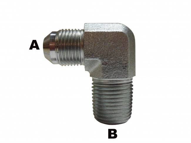 #8 Male JIC to 1/2" Male Pipe 90