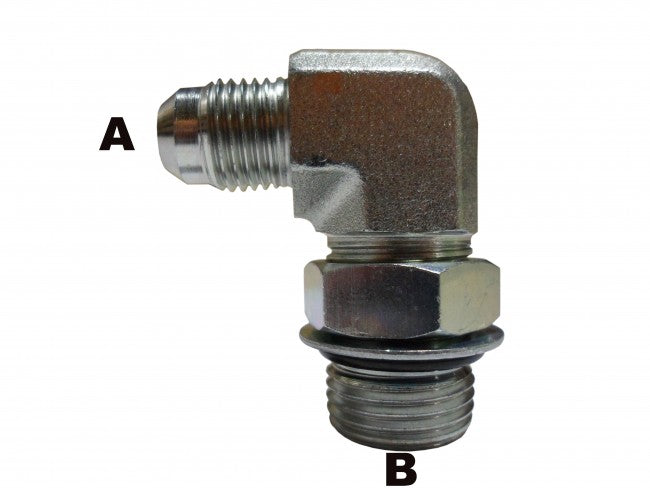#8 Male JIC to #8 Male O-Ring Boss 90